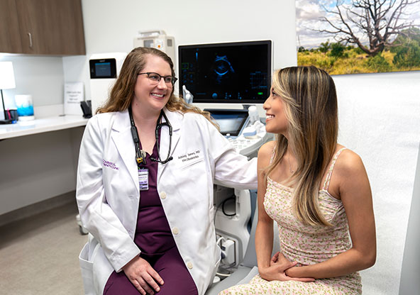 Dr. Jones with a patient in her office